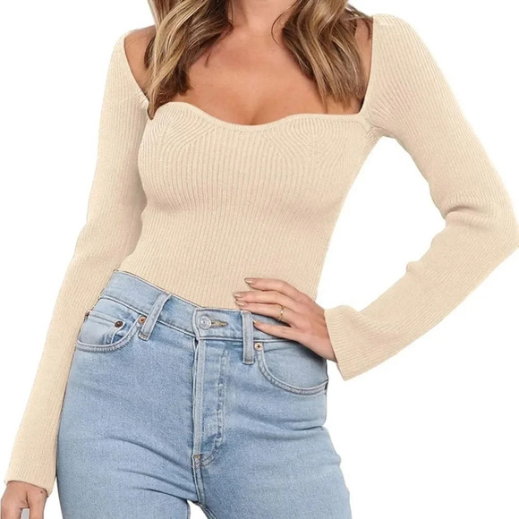 Lillusory Cream Knit Sweater - Size Medium - Picture 1 of 7